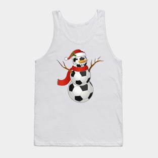 Soccer Santa Hat Snowman Christmas Lights Funny Xmas Squad Tank Top